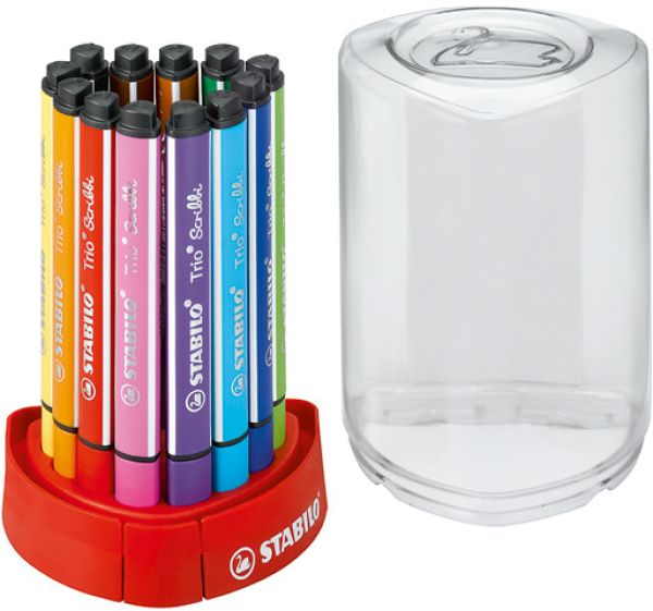 Stabilo trio scribbi 1.5-2mm 368/12-01 12 farben, set - Stabilo-368-12-01-4006381377577