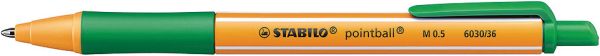 Stabilo kugelschreiber pointball 0.5mm 6030/36 grün - Stabilo-6030-36-4006381437059