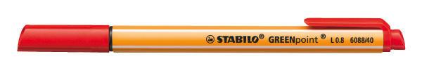Stabilo faserschr. greenpoint 0,8mm 6088/40 rot - Stabilo-6088-40-4006381399036
