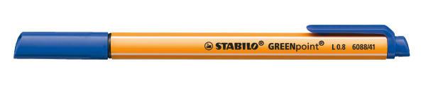 Stabilo faserschr. greenpoint 0,8mm 6088/41 blau - Stabilo-6088-41-4006381399067