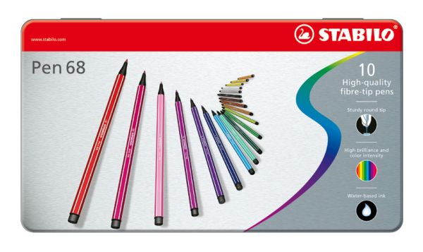 Stabilo fasermaler pen 68 1mm 6810-6 10 farben - Stabilo-6810-6-4006381327145