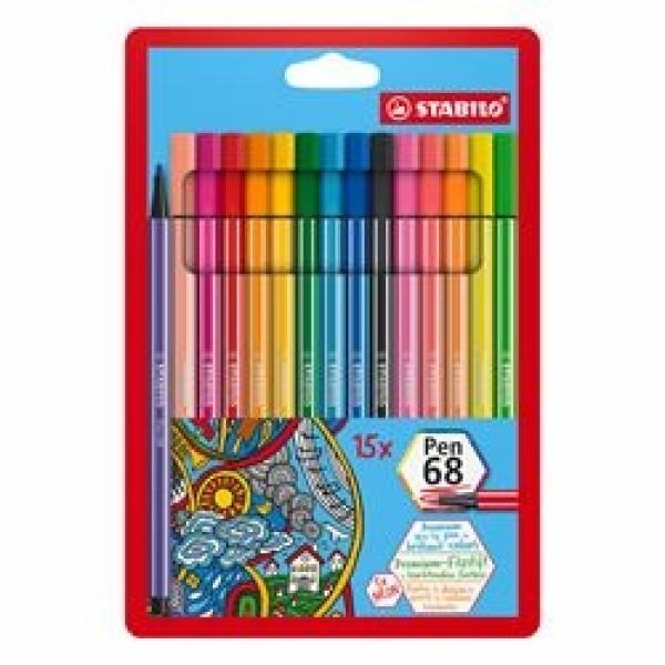 Stabilo fasermaler pen 68 1mm 6815-2 15er etui - Stabilo-6815-2-4006381456418