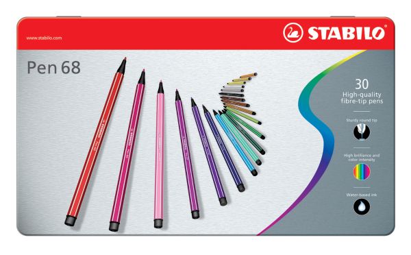 Stabilo fasermaler pen 68 1mm 6830-6 30 farben - Stabilo-6830-6-4006381327237