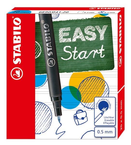 Stabilo tintenpatronen easy 0,5 mm 6890/041-20 blau 20 stück - Stabilo-6890-041-20-4006381197472