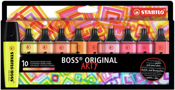 Stabilo textmarker boss arty 70/10-1-20 warme farben, etui 10 stk. - Stabilo-70-10-1-20-4006381577786