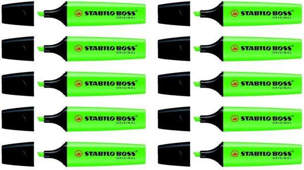 Stabilo boss marker original 2-5mm 70/33-10 grün 10 stück - Stabilo-70-33-10-4006381215749