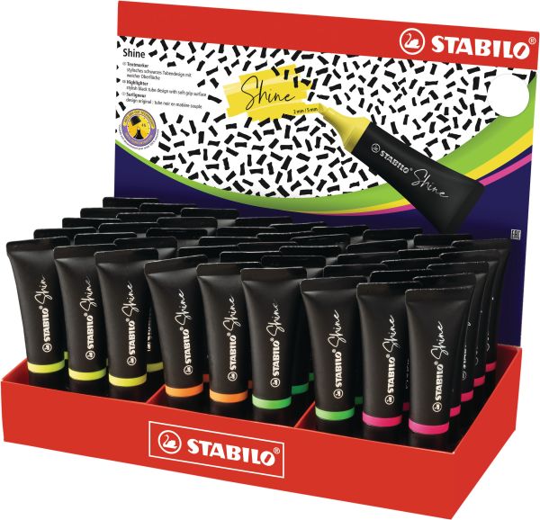 Stabilo textmarker shine 76/45-1 45 stück ass. - Stabilo-76-45-1-4006381550987