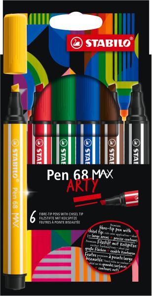 Stabilo fasermaler pen 68 max arty 768/06-21 ass. 6 stück - Stabilo-768-06-21-4006381590006