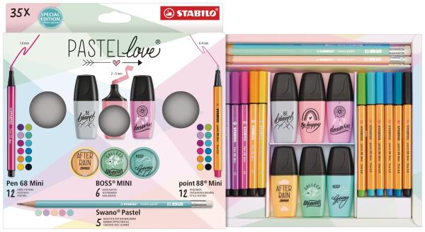 Stabilo set mini world 77/5-9-5 pastellove 35-teilig - Stabilo-77-5-9-5-4006381590372