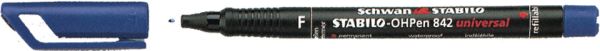 Stabilo ohp pen permanent f 842/41 blau - Stabilo-842-41-4006381119061