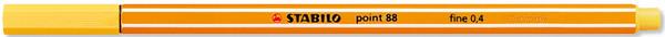 Stabilo fineliner point 88 0.4mm 88/44 gelb - Stabilo-88-44-4006381105293