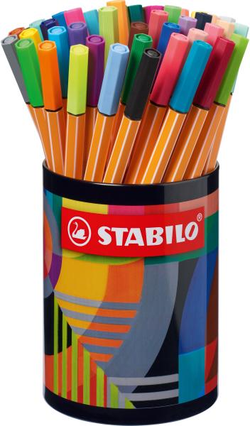 Stabilo fineliner point 88 arty 0.4mm 88/45-2-20 metalletui,rund 45 stück - Stabilo-88-45-2-20-4006381601450-02.jpg