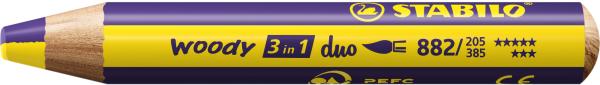 Stabilo farbstift woody 3 in 1 882/205-385 duo, gelb/violett - Stabilo-882-205-385-4006381603737