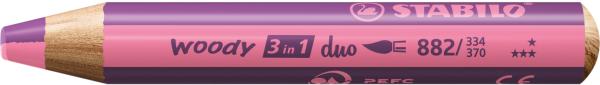 Stabilo farbstift woody 3 in 1 882/334-370 duo, pink/lila - Stabilo-882-334-370-4006381603713