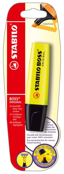 Stabilo textmarker boss 2/5mm b-10129-10 gelb - Stabilo-b-10129-10-4006381101295