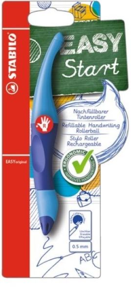 Stabilo roller easy start r 0,5mm b-46843-5 blau - Stabilo-b-46843-5-4006381468435