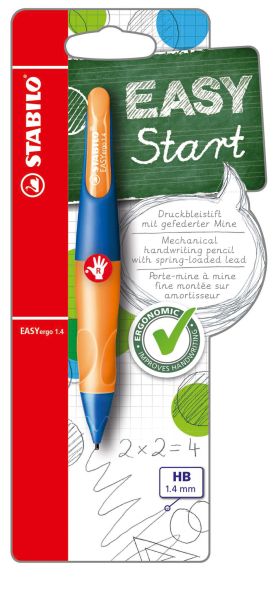 Stabilo easyergo start r 1.4mm b-46905-5 blau/neonorange - Stabilo-b-46905-5-4006381469050