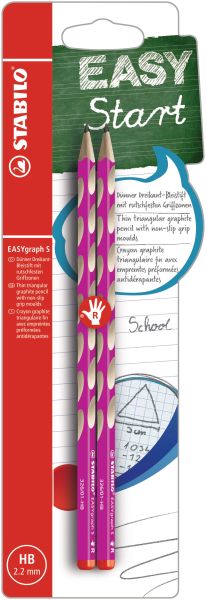 Stabilo bleistift easygraph s hb b-53111-10 pink, r 2 stück - Stabilo-b-53111-10-4006381531115