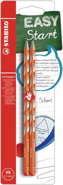 Stabilo bleistift easygraph s hb b-53115-10 orange, r 2 stück - Stabilo-b-53115-10-4006381531153