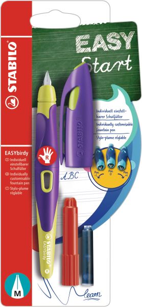 Stabilo füller easybirdy m b-53286-5 violett/gelb - Stabilo-b-53286-5-4006381532860