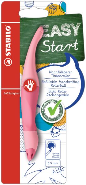 Stabilo tintenroller easy original b-58459-5 pastell pink, rechtshänder - Stabilo-b-58459-5-4006381584593
