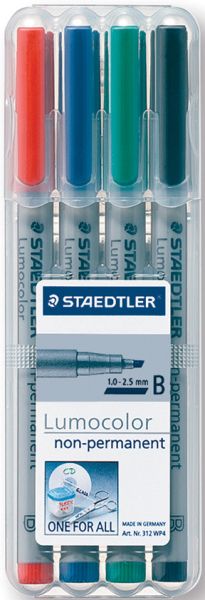 Staedtler lumocolor non-perm. b 312 wp4 4 farben ass. - Staedtler-312-wp4-4007817304211