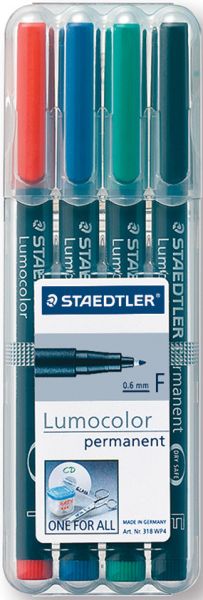 Staedtler lumocolor permanent f 318wp4 4 farben ass. - Staedtler-318wp4-4007817310809