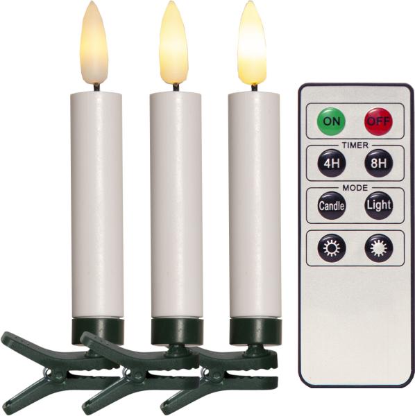 Star trading led baumkerzen flamme 12cm 12.003-43 weiss, remote 10 stück - Star-trading-12003-43-7391482061225