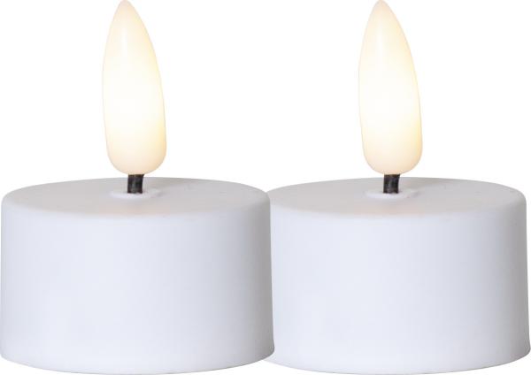 Star trading led teelicht flamme 3.8cm 12.063-05-1 weiss 2 stück - Star-trading-12063-05-1-7391482061232