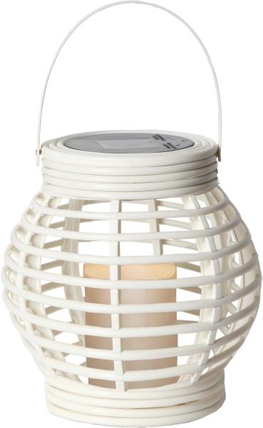 Star trading solar led-leuchte rotang 16cm 12.479-28 weiss - Star-trading-12479-28-7391482010544