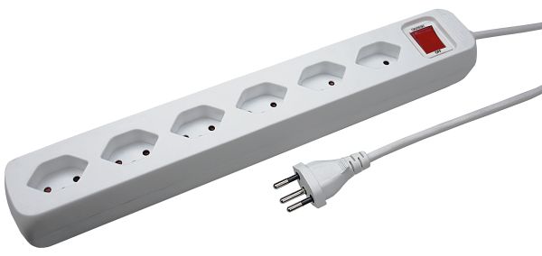 Steffen steckdosenleiste 1,5m 207603216s weiss 6 stecker - Steffen-207603216s-7611007077891