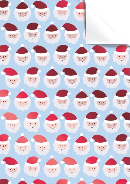 Stewo geschenkpapier claus 2512523341 hellblau 50x70cm - Stewo-2512523341-7630050876534
