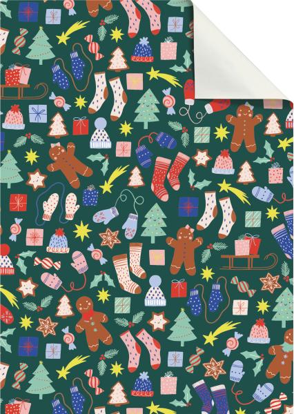 Stewo geschenkpapier marioka 2512523747 dunkelgrün 50x70cm - Stewo-2512523747-7630050876503