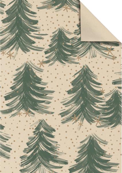 Stewo geschenkpapier inverno 2514525547 dunkelgrün 70x100cm - Stewo-2514525547-7630050876251