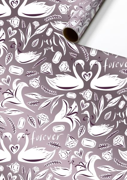 Stewo geschenkpapier nikki 2528518732 violett dunkel 70x150cm - Stewo-2528518732-7630050884126