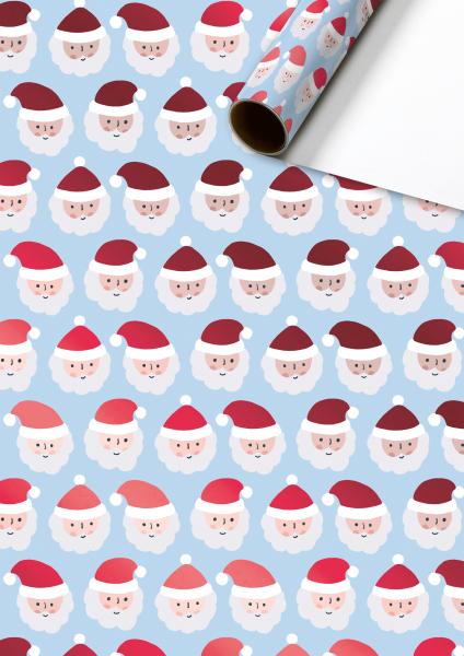 Stewo geschenkpapier claus 2528523341 hellblau 70x150cm - Stewo-2528523341-7630050877852