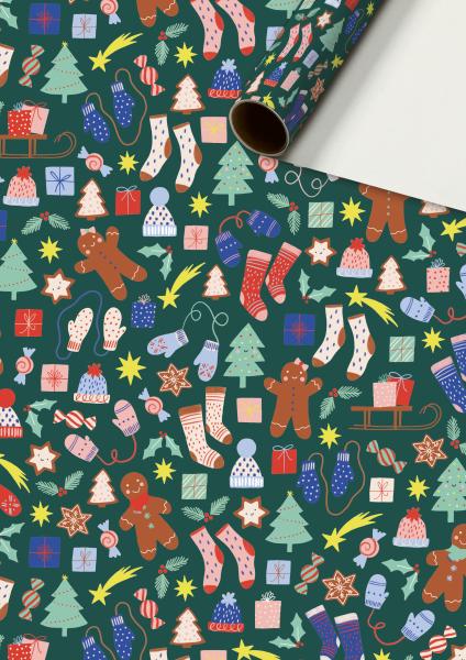 Stewo geschenkpapier marioka 2528523747 dunkelgrün 70x200cm - Stewo-2528523747-7630050877807