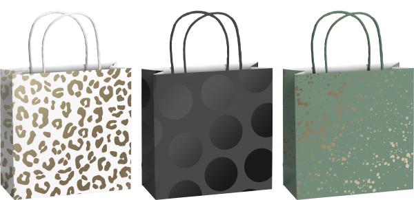 Stewo geschenktasche sprenkel 2543579299 dunkelgrün 20x8x20cm - Stewo-2543579299-7630050876046