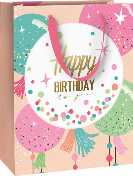 Stewo geschenktasche partyballoons 2544516450 beige 23x13x30cm - Stewo-2544516450-7630050887226