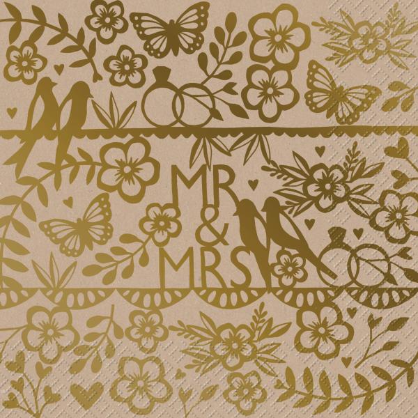 Stewo serviette anouk 2572533980 gold 33x33cm - Stewo-2572533980-7630050871553
