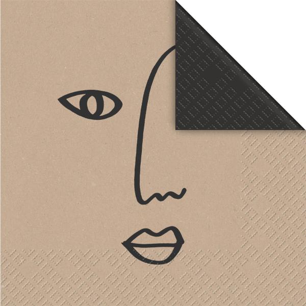 Stewo serviette ardik 2572534170 schwarz 33x33cm - Stewo-2572534170-7630050871447