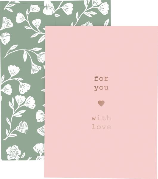 Stewo geschenkkarte olena a6 2581520495 grün/rosa - Stewo-2581520495-7630050881682
