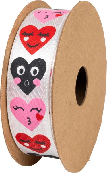 Stewo geschenkband satin 15mm 2583410797 hearts - Stewo-2583410797-7630050872857