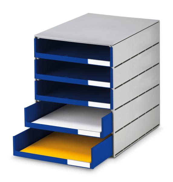 Styro systembox styroval pro 14-8001.38 grau/blau 5 schubladen - Styro-14-800138-7612176089852