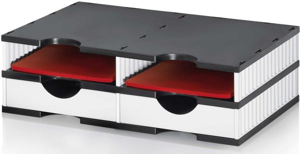 Styro ablagesystem styrodoc 268-0202.0905s duo set 4 ws/sz mit 2 sch. - Styro-268-02020905s-7612176082129