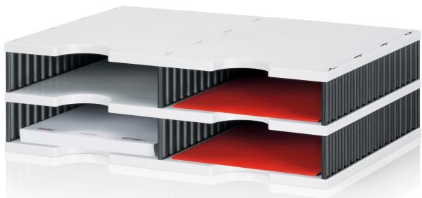 Styro ablagesystem styrodoc 268-0202.98 duo 4 fächer schwarz/grau - Styro-268-0202.98-7612176107792-02.jpg