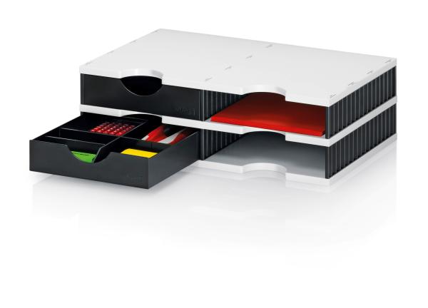 Styro styrodoc duo set 268-0202.989 schwarz/grau 4 fächer - Styro-268-0202.989-7612176081368-02.jpg