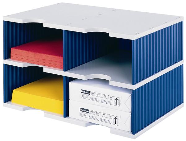 Styro styrodoc duo jumbo 268-02223 grau/blau 4 fächer - Styro-268-02223-7612176107921