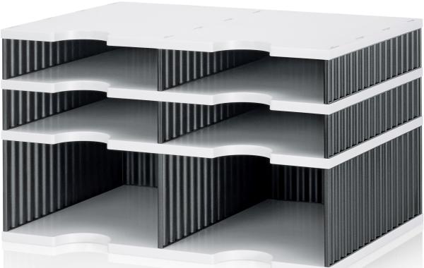 Styro schubladenbox duo grau/schwarz 268-2022211.98 6 fächer - Styro-268-202221198-7612176108638
