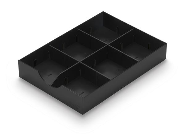 Styro system-schublade styrodoc 268-405.95 mit unterteilung, schwarz - Styro-268-40595-7612176081443